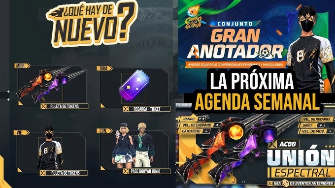 Calendario de proximos eventos en Free Fire